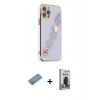 MARSİLYAN™- iPhone 12 Pro Max Kılıf Nova Işık Prime - Siyah Bilvis Hayalet Cam Ekran Koruyucu + Shine Kamera Lens Koruma Cam - GS