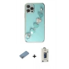 MARSİLYAN™- iPhone 12 Pro Max Kılıf Nova Işık Prime - Siyah Bilvis Hayalet Cam Ekran Koruyucu + Shine Kamera Lens Koruma Cam - GS