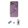 MARSİLYAN™- iPhone 12 Pro Max Kılıf Nova Işık Prime - Siyah Bilvis Hayalet Cam Ekran Koruyucu + Shine Kamera Lens Koruma Cam - GS
