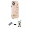 MARSİLYAN™- iPhone 12 Pro Max Kılıf Nova Işık Prime - Siyah Bilvis Hayalet Cam Ekran Koruyucu + Metal Kamera Lens Koruma Cam - KI