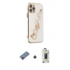 MARSİLYAN™- iPhone 12 Pro Max Kılıf Nova Işık Prime - Siyah Bilvis Hayalet Cam Ekran Koruyucu + Metal Kamera Lens Koruma Cam - KI