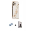 MARSİLYAN™- iPhone 12 Pro Max Kılıf Nova Işık Prime - Siyah Bilvis Hayalet Cam Ekran Koruyucu + Shine Kamera Lens Koruma Cam - MI