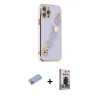 MARSİLYAN™- iPhone 12 Pro Max Kılıf Nova Işık Prime - Siyah Bilvis Hayalet Cam Ekran Koruyucu + Shine Kamera Lens Koruma Cam - MI