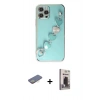 MARSİLYAN™- iPhone 12 Pro Max Kılıf Nova Işık Prime - Siyah Bilvis Hayalet Cam Ekran Koruyucu + Renkli Kamera Lens Koruma Cam - SI
