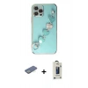 MARSİLYAN™- iPhone 12 Pro Max Kılıf Nova Işık Prime - Siyah Bilvis Hayalet Cam Ekran Koruyucu + Renkli Kamera Lens Koruma Cam - YL