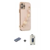 MARSİLYAN™- iPhone 12 Pro Max Kılıf Nova Işık Prime - Siyah Bilvis Hayalet Cam Ekran Koruyucu + Renkli Kamera Lens Koruma Cam - YL
