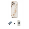 MARSİLYAN™- iPhone 12 Pro Max Kılıf Nova Işık Prime - Siyah Bilvis Hayalet Cam Ekran Koruyucu + Shine Kamera Lens Koruma Cam - SH
