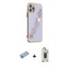 MARSİLYAN™- iPhone 12 Pro Max Kılıf Nova Işık Prime - Siyah Bilvis Hayalet Cam Ekran Koruyucu + Shine Kamera Lens Koruma Cam - MI
