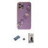 MARSİLYAN™- iPhone 12 Pro Max Kılıf Nova Işık Prime - Siyah Bilvis Hayalet Cam Ekran Koruyucu + Shine Kamera Lens Koruma Cam - GD
