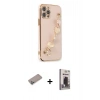 MARSİLYAN™- iPhone 12 Pro Max Kılıf Nova Işık Prime - Siyah Bilvis Hayalet Cam Ekran Koruyucu + Shine Kamera Lens Koruma Cam - SABE