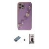 MARSİLYAN™- iPhone 12 Pro Max Kılıf Nova Işık Prime - Siyah Bilvis Hayalet Cam Ekran Koruyucu + Siyah Shine Kamera Lens Koruma Cam