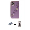 MARSİLYAN™- iPhone 12 Pro Max Kılıf Nova Işık Prime - Siyah Bilvis Hayalet Cam Ekran Koruyucu + Yeşil Renkli Kamera Lens Koruma Cam