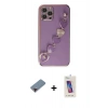 MARSİLYAN™- iPhone 12 Pro Max Kılıf Nova Işık Prime - Siyah Joko 5D Cam + Metal Kamera Lens Koruma Cam - KI