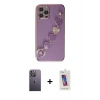 MARSİLYAN™- iPhone 12 Pro Max Kılıf Nova Işık Prime - Siyah Joko 5D Cam + Neon Fosforlu Kamera Lens - BZ