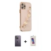 MARSİLYAN™- iPhone 12 Pro Max Kılıf Nova Işık Prime - Siyah Joko 5D Cam + Neon Fosforlu Kamera Lens - BZ