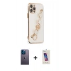 MARSİLYAN™- iPhone 12 Pro Max Kılıf Nova Işık Prime - Siyah Joko 5D Cam + Neon Fosforlu Kamera Lens - MI