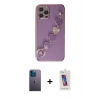 MARSİLYAN™- iPhone 12 Pro Max Kılıf Nova Işık Prime - Siyah Joko 5D Cam + Neon Fosforlu Kamera Lens - MI