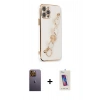 MARSİLYAN™- iPhone 12 Pro Max Kılıf Nova Işık Prime - Siyah Joko 5D Cam + Neon Fosforlu Kamera Lens - SI