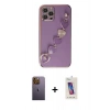 MARSİLYAN™- iPhone 12 Pro Max Kılıf Nova Işık Prime - Siyah Joko 5D Cam + Neon Fosforlu Kamera Lens - SI