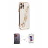 MARSİLYAN™- iPhone 12 Pro Max Kılıf Nova Işık Prime - Siyah Joko 5D Cam + Neon Fosforlu Kamera Lens - TU