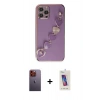 MARSİLYAN™- iPhone 12 Pro Max Kılıf Nova Işık Prime - Siyah Joko 5D Cam + Neon Fosforlu Kamera Lens - TU