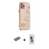 MARSİLYAN™- iPhone 12 Pro Max Kılıf Nova Işık Prime - Siyah Joko 5D Cam + Renkli Kamera Lens Koruma Cam - MI