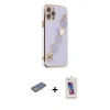 MARSİLYAN™- iPhone 12 Pro Max Kılıf Nova Işık Prime - Siyah Joko 5D Cam + Renkli Kamera Lens Koruma Cam - SI