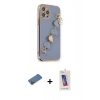 MARSİLYAN™- iPhone 12 Pro Max Kılıf Nova Işık Prime - Siyah Joko 5D Cam + Shine Kamera Lens Koruma Cam - GD