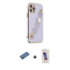 MARSİLYAN™- iPhone 12 Pro Max Kılıf Nova Işık Prime - Siyah Joko 5D Cam + Shine Kamera Lens Koruma Cam - GD