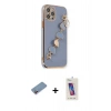 MARSİLYAN™- iPhone 12 Pro Max Kılıf Nova Işık Prime - Siyah Joko 5D Cam + Shine Kamera Lens Koruma Cam - PE