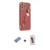MARSİLYAN™- iPhone 12 Pro Max Kılıf Nova Işık Prime - Siyah Joko 5D Cam + Shine Kamera Lens Koruma Cam - PE