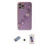 MARSİLYAN™- iPhone 12 Pro Max Kılıf Nova Işık Prime - Siyah Joko 5D Cam + Shine Kamera Lens Koruma Cam - PE