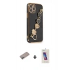MARSİLYAN™- iPhone 12 Pro Max Kılıf Nova Işık Prime - Siyah Joko 5D Cam + Shine Kamera Lens Koruma Cam - SABE