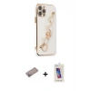 MARSİLYAN™- iPhone 12 Pro Max Kılıf Nova Işık Prime - Siyah Joko 5D Cam + Shine Kamera Lens Koruma Cam - SABE