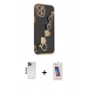 MARSİLYAN™- iPhone 12 Pro Max Kılıf Nova Işık Prime - Siyah Joko 5D Cam + Shine Kamera Lens - LT