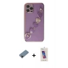 MARSİLYAN™- iPhone 12 Pro Max Kılıf Nova Işık Prime - Siyah Joko 5D Cam + Siyah Shine Kamera Lens Koruma Cam