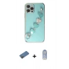 MARSİLYAN™- iPhone 12 Pro Max Kılıf Nova Işık Prime - Siyah Joko Magic 5D Cam + Gold Shine Kamera Lens Koruma Cam