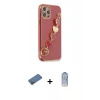 MARSİLYAN™- iPhone 12 Pro Max Kılıf Nova Işık Prime - Siyah Joko Magic 5D Cam + Gold Shine Kamera Lens Koruma Cam