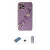 MARSİLYAN™- iPhone 12 Pro Max Kılıf Nova Işık Prime - Siyah Joko Magic 5D Cam + Gold Shine Kamera Lens Koruma Cam