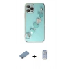 MARSİLYAN™- iPhone 12 Pro Max Kılıf Nova Işık Prime - Siyah Joko Magic 5D Cam + Gümüş Shine Kamera Lens Koruma Cam
