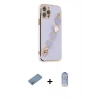MARSİLYAN™- iPhone 12 Pro Max Kılıf Nova Işık Prime - Siyah Joko Magic 5D Cam + Gümüş Shine Kamera Lens Koruma Cam