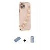 MARSİLYAN™- iPhone 12 Pro Max Kılıf Nova Işık Prime - Siyah Joko Magic 5D Cam + Gümüş Shine Kamera Lens Koruma Cam