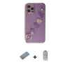 MARSİLYAN™- iPhone 12 Pro Max Kılıf Nova Işık Prime - Siyah Joko Magic 5D Cam + Gümüş Shine Kamera Lens Koruma Cam