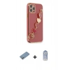 MARSİLYAN™- iPhone 12 Pro Max Kılıf Nova Işık Prime - Siyah Joko Magic 5D Cam + Gümüş Shine Kamera Lens Koruma Cam