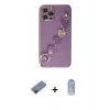 MARSİLYAN™- iPhone 12 Pro Max Kılıf Nova Işık Prime - Siyah Joko Magic 5D Cam + Kırmızı Metal Kamera Lens Koruma Cam