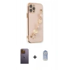 MARSİLYAN™- iPhone 12 Pro Max Kılıf Nova Işık Prime - Siyah Joko Magic 5D Cam + Neon Fosforlu Kamera Lens - SI