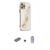 MARSİLYAN™- iPhone 12 Pro Max Kılıf Nova Işık Prime - Siyah Joko Magic 5D Cam + Renkli Kamera Lens Koruma Cam - TU