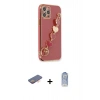 MARSİLYAN™- iPhone 12 Pro Max Kılıf Nova Işık Prime - Siyah Joko Magic 5D Cam + Renkli Kamera Lens Koruma Cam - TU