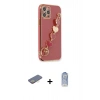 MARSİLYAN™- iPhone 12 Pro Max Kılıf Nova Işık Prime - Siyah Joko Magic 5D Cam + Renkli Kamera Lens Koruma Cam - SI