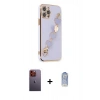 MARSİLYAN™- iPhone 12 Pro Max Kılıf Nova Işık Prime - Siyah Joko Magic 5D Cam + Neon Fosforlu Kamera Lens - TU
